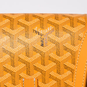 Like new GOYARD Shoulder bag Belvedere MM Herringbone coated canvas Yellow Silver hardware Used 4a009045