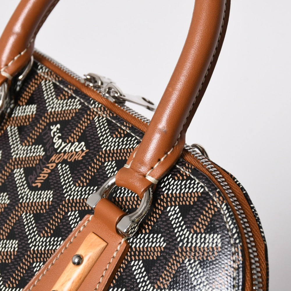 Very good condition GOYARD Goyard handbag Vendome mini herringbone 2WAY handbag shoulder bag silver hardware used 4a009036