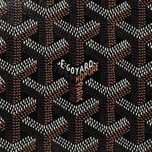 極美品 GOYARD ゴヤール ベルシャスPM トートバッグ ブラック ブラウン フランス製 PVC レザー 中古 4a008920