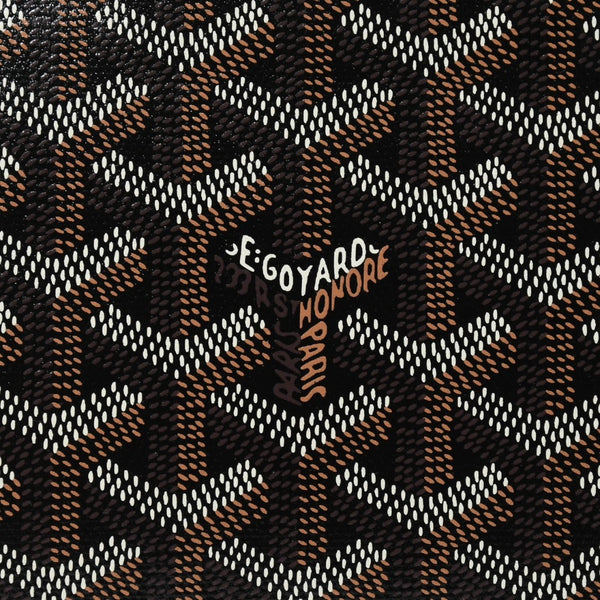 極美品 GOYARD ゴヤール ベルシャスPM トートバッグ ブラック ブラウン フランス製 PVC レザー 中古 4a008920