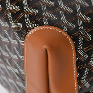 極美品 GOYARD ゴヤール ベルシャスPM トートバッグ ブラック ブラウン フランス製 PVC レザー 中古 4a008920