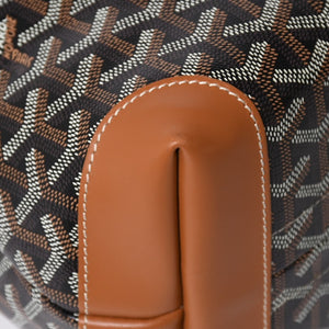 極美品 GOYARD ゴヤール ベルシャスPM トートバッグ ブラック ブラウン フランス製 PVC レザー 中古 4a008920