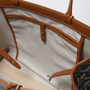 極美品 GOYARD ゴヤール ベルシャスPM トートバッグ ブラック ブラウン フランス製 PVC レザー 中古 4a008920