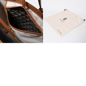 極美品 GOYARD ゴヤール ベルシャスPM トートバッグ ブラック ブラウン フランス製 PVC レザー 中古 4a008920