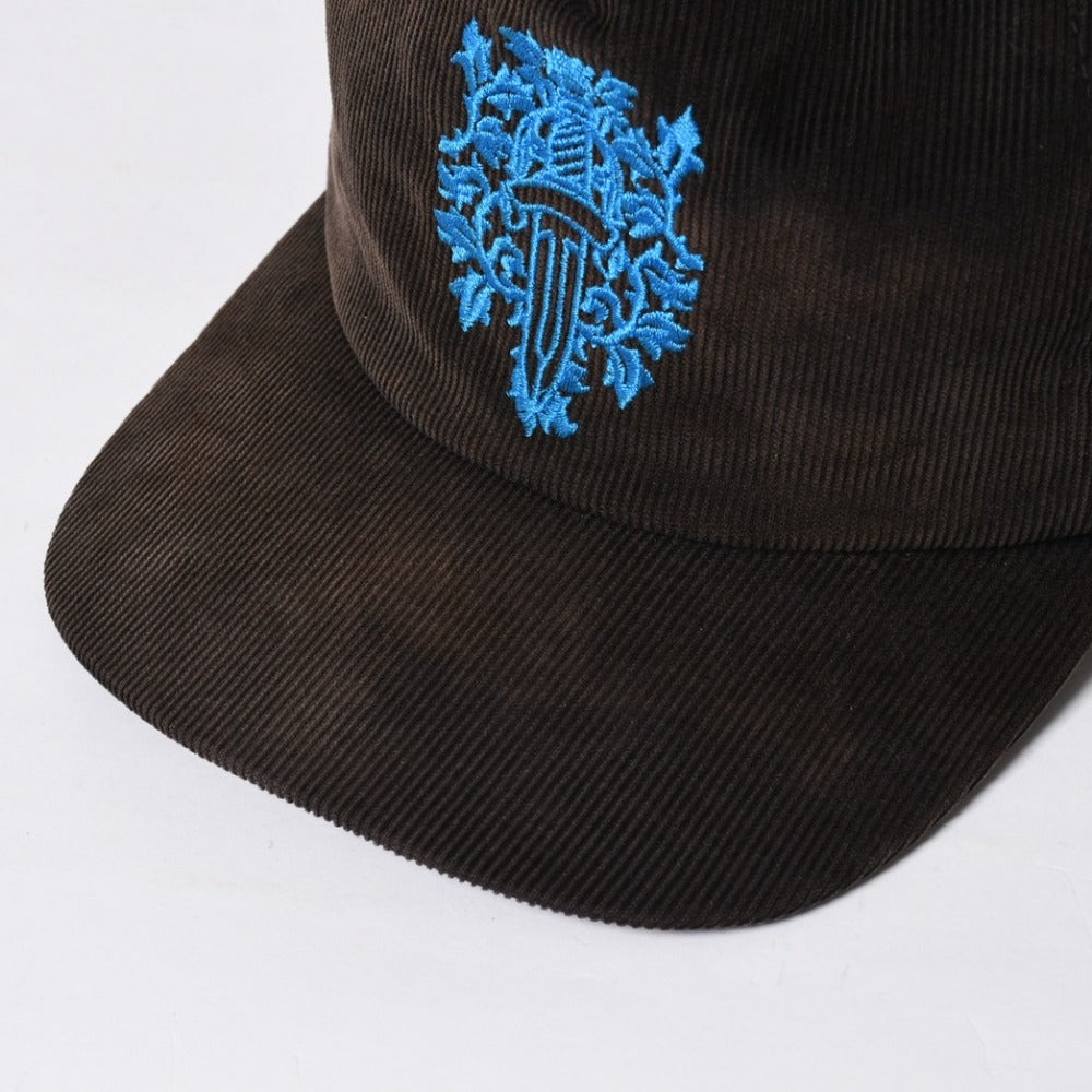CHROME HEARTS クロムハーツ ヴァインダガー トラッカーキャップ ONE SIZE 53-60cm コーデュロイ ブラック ブルー 刺繍 美品 中古 4a008858