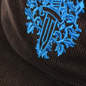 CHROME HEARTS Vine Dagger Trucker Cap ONE SIZE 53-60cm Corduroy Black Blue Embroidery Good Condition Used 4a008858