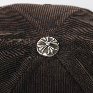 CHROME HEARTS Vine Dagger Trucker Cap ONE SIZE 53-60cm Corduroy Black Blue Embroidery Good Condition Used 4a008858