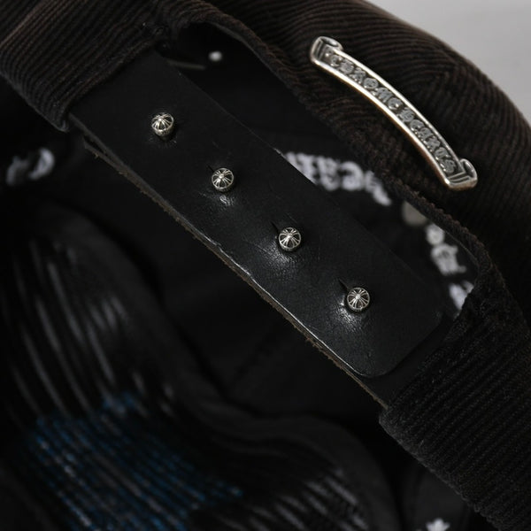 CHROME HEARTS Vine Dagger Trucker Cap ONE SIZE 53-60cm Corduroy Black Blue Embroidery Good Condition Used 4a008858