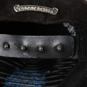 CHROME HEARTS Vine Dagger Trucker Cap ONE SIZE 53-60cm Corduroy Black Blue Embroidery Good Condition Used 4a008858