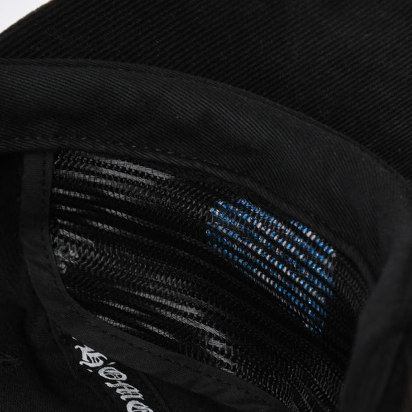 CHROME HEARTS Vine Dagger Trucker Cap ONE SIZE 53-60cm Corduroy Black Blue Embroidery Good Condition Used 4a008858