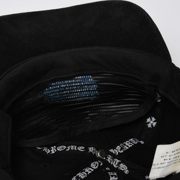 CHROME HEARTS Vine Dagger Trucker Cap ONE SIZE 53-60cm Corduroy Black Blue Embroidery Good Condition Used 4a008858