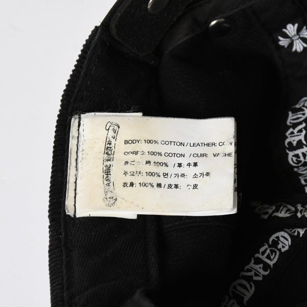 CHROME HEARTS Vine Dagger Trucker Cap ONE SIZE 53-60cm Corduroy Black Blue Embroidery Good Condition Used 4a008858