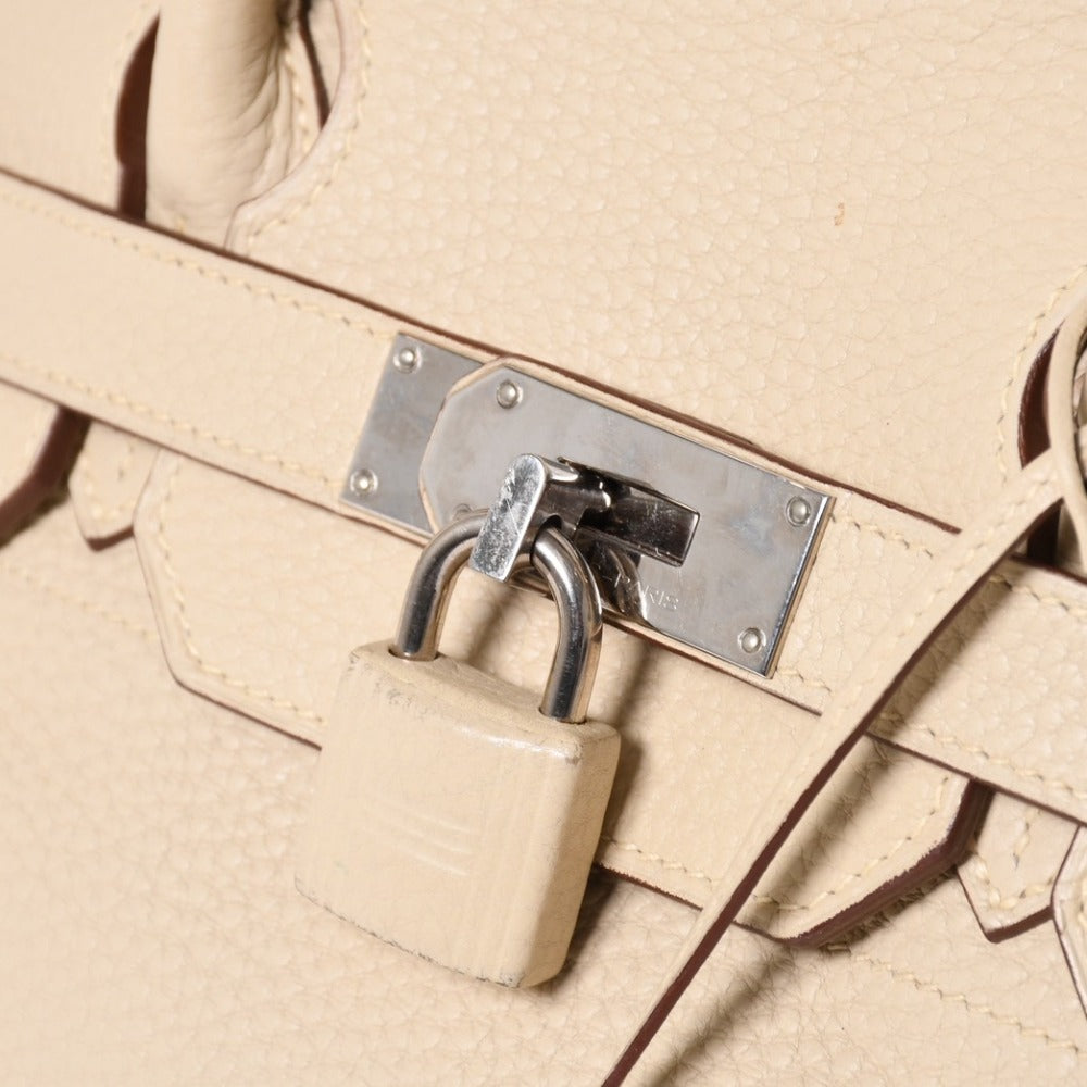HERMES エルメス ショルダーバーキン42 トリヨンクレマンス ハンドバッグ ◻︎L刻印 ゴルチェ期 パルシュマン シルバー金具 美品 中古 4a009049