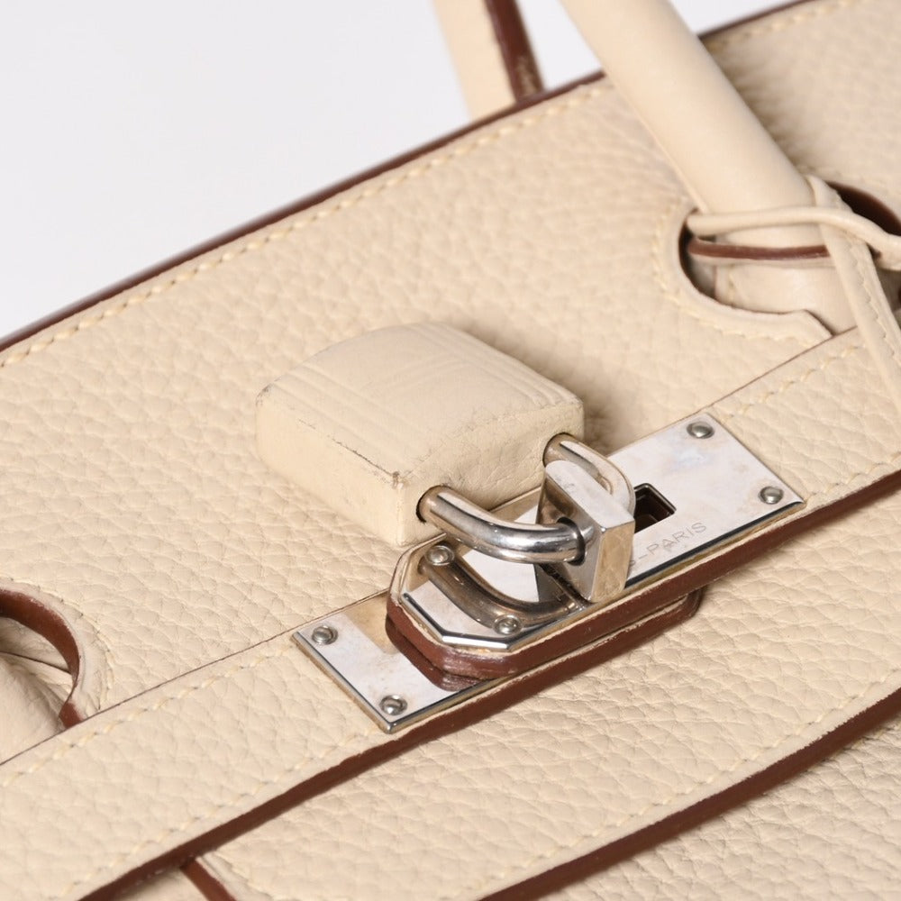 HERMES エルメス ショルダーバーキン42 トリヨンクレマンス ハンドバッグ ◻︎L刻印 ゴルチェ期 パルシュマン シルバー金具 美品 中古 4a009049