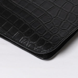 Like new BOTTEGAVENETA Intrecciato clutch bag black matte black hardware leather used 4a008933