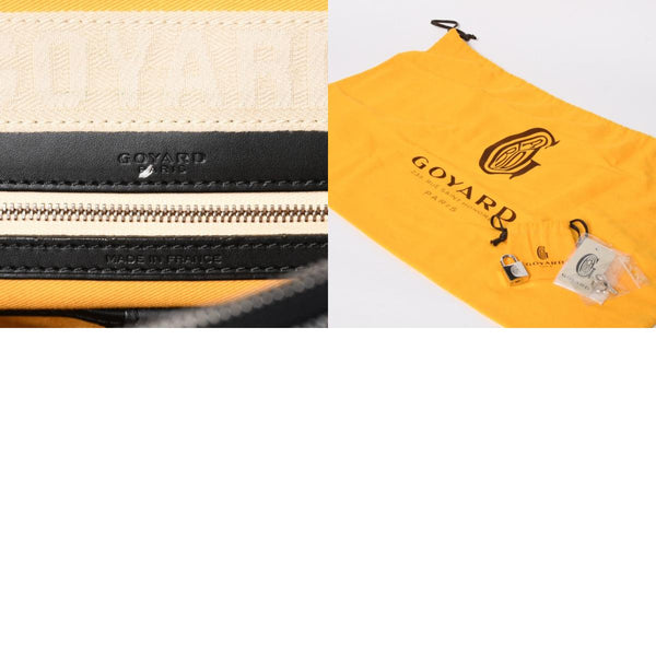 極美品 GOYARD ゴヤール ヴァンドーム MM ハンドバッグ ヘリンボーン柄 レザー ブラック シルバー金具 中古 4a009027