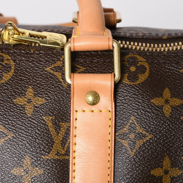 極美品 LOUIS VUITTON ルイヴィトン ボストンバッグ キーポルバンドリエール45 モノグラム M41418 ブラウン ゴールド金具 中古 4a008931