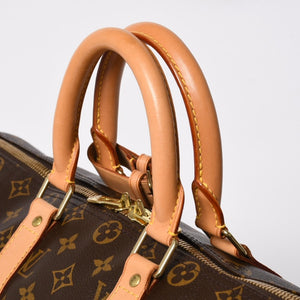 極美品 LOUIS VUITTON ルイヴィトン ボストンバッグ キーポルバンドリエール45 モノグラム M41418 ブラウン ゴールド金具 中古 4a008931