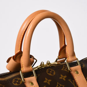 極美品 LOUIS VUITTON ルイヴィトン ボストンバッグ キーポルバンドリエール45 モノグラム M41418 ブラウン ゴールド金具 中古 4a008931