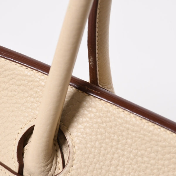 HERMES エルメス ショルダーバーキン42 トリヨンクレマンス ハンドバッグ ◻︎L刻印 ゴルチェ期 パルシュマン シルバー金具 美品 中古 4a009049