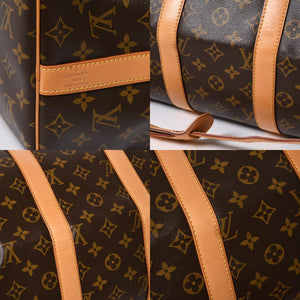 極美品 LOUIS VUITTON ルイヴィトン ボストンバッグ キーポルバンドリエール45 モノグラム M41418 ブラウン ゴールド金具 中古 4a008931