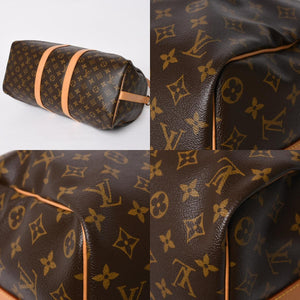 極美品 LOUIS VUITTON ルイヴィトン ボストンバッグ キーポルバンドリエール45 モノグラム M41418 ブラウン ゴールド金具 中古 4a008931