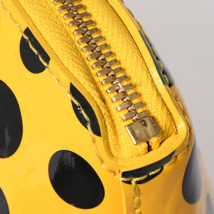 LOUIS VUITTON ルイヴィトン 草間彌生 ロックイットMM ジョーヌ M91398 モノグラムヴェルニ ドットインフィニティ 美品 中古 4a009029