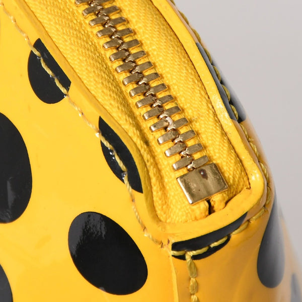 LOUIS VUITTON ルイヴィトン 草間彌生 ロックイットMM ジョーヌ M91398 モノグラムヴェルニ ドットインフィニティ 美品 中古 4a009029