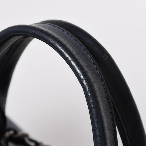 CHANEL シャネル ドーヴィル デニム ラージ 2WAY トートバッグ ショルダーバッグ 16番台 ブルー シルバー金具 美品 中古 4a008927