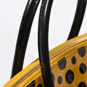 LOUIS VUITTON ルイヴィトン 草間彌生 ロックイットMM ジョーヌ M91398 モノグラムヴェルニ ドットインフィニティ 美品 中古 4a009029