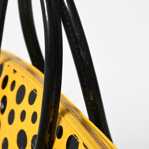 LOUIS VUITTON ルイヴィトン 草間彌生 ロックイットMM ジョーヌ M91398 モノグラムヴェルニ ドットインフィニティ 美品 中古 4a009029