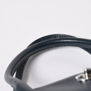 極美品 CHANEL シャネル エグゼクティブ スモール トートバッグ 18番台 ココマーク キャビアスキン ネイビー系 シルバー金具 中古 4a008915