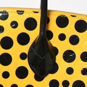 LOUIS VUITTON ルイヴィトン 草間彌生 ロックイットMM ジョーヌ M91398 モノグラムヴェルニ ドットインフィニティ 美品 中古 4a009029