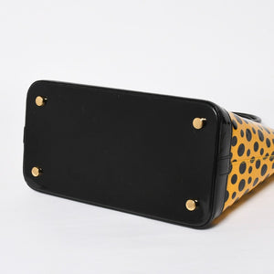 LOUIS VUITTON ルイヴィトン 草間彌生 ロックイットMM ジョーヌ M91398 モノグラムヴェルニ ドットインフィニティ 美品 中古 4a009029