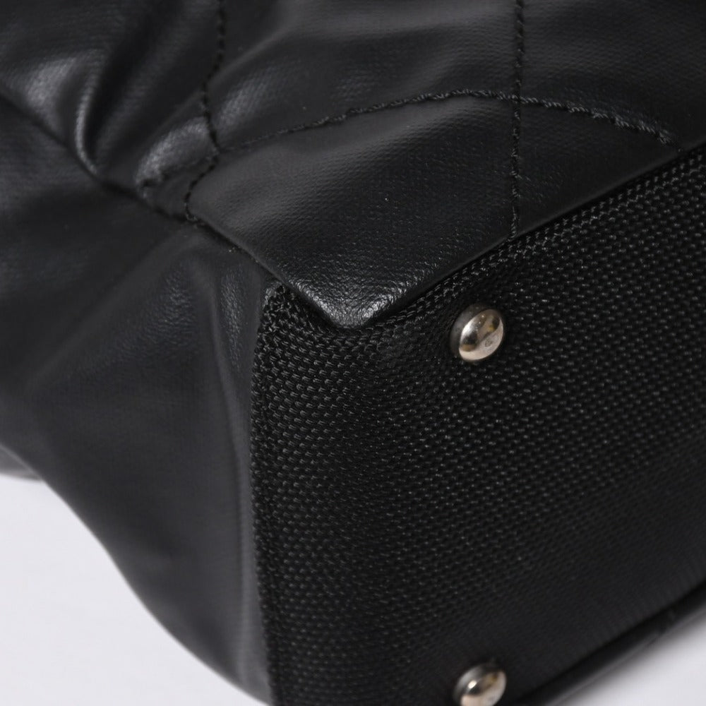 Like new Rare item CHANEL Tote bag Paris Biarritz Made in Italy Coated canvas Leather Black No. 11 Used 4a008373