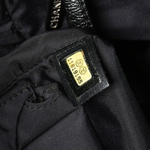 新品同様 希少品 CHANEL シャネル トートバッグ パリビアリッツ イタリア製 コーティングキャンバス レザー 黒 ブラック 11番台 中古 4a008373