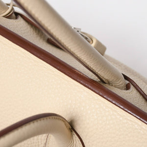 HERMES エルメス ショルダーバーキン42 トリヨンクレマンス ハンドバッグ ◻︎L刻印 ゴルチェ期 パルシュマン シルバー金具 美品 中古 4a009049