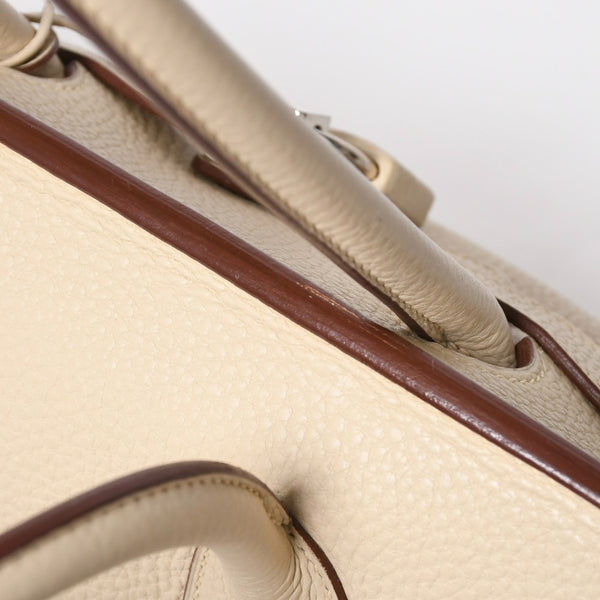 HERMES エルメス ショルダーバーキン42 トリヨンクレマンス ハンドバッグ ◻︎L刻印 ゴルチェ期 パルシュマン シルバー金具 美品 中古 4a009049