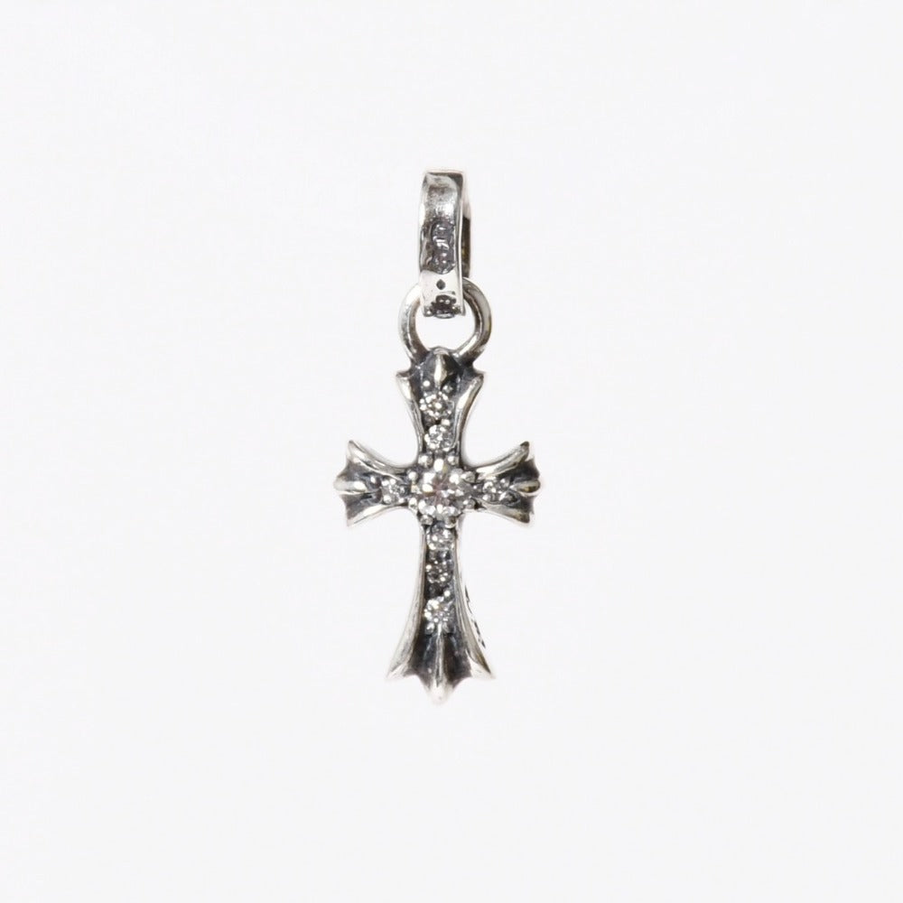 新品未使用 CHROME HEARTS クロムハーツ CHRM CH CRS BBY FAT CHクロス ベイビーファットクロス チャーム 重量1.76g パヴェダイヤ 中古 4a009014