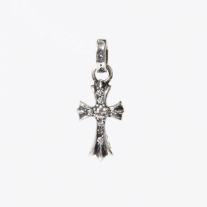 新品未使用 CHROME HEARTS クロムハーツ CHRM CH CRS BBY FAT CHクロス ベイビーファットクロス チャーム 重量1.76g パヴェダイヤ 中古 4a009014