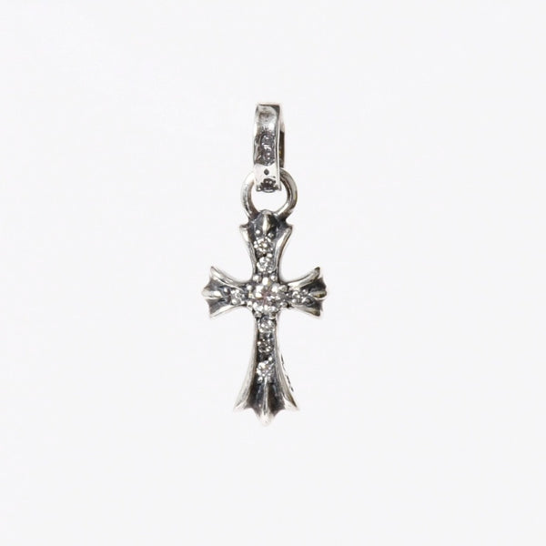 新品未使用 CHROME HEARTS クロムハーツ CHRM CH CRS BBY FAT CHクロス ベイビーファットクロス チャーム 重量1.76g パヴェダイヤ 中古 4a009014