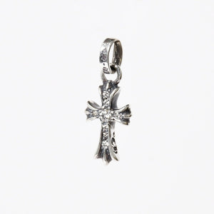 新品未使用 CHROME HEARTS クロムハーツ CHRM CH CRS BBY FAT CHクロス ベイビーファットクロス チャーム 重量1.76g パヴェダイヤ 中古 4a009014