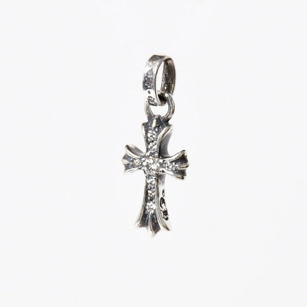 新品未使用 CHROME HEARTS クロムハーツ CHRM CH CRS BBY FAT CHクロス ベイビーファットクロス チャーム 重量1.76g パヴェダイヤ 中古 4a009014