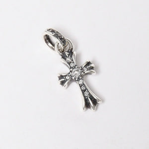 新品未使用 CHROME HEARTS クロムハーツ CHRM CH CRS BBY FAT CHクロス ベイビーファットクロス チャーム 重量1.76g パヴェダイヤ 中古 4a009014