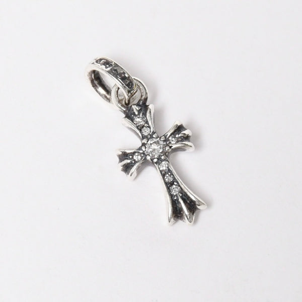 新品未使用 CHROME HEARTS クロムハーツ CHRM CH CRS BBY FAT CHクロス ベイビーファットクロス チャーム 重量1.76g パヴェダイヤ 中古 4a009014