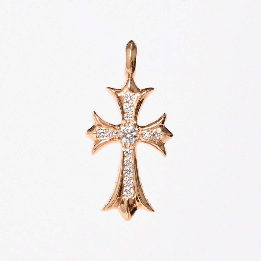 新品未使用 CHROME HEARTS クロムハーツ 22K CHRM TINY CH CRS 22K タイニー CHクロス チャーム 重量約10.74g パヴェダイヤ 中古 4a009013