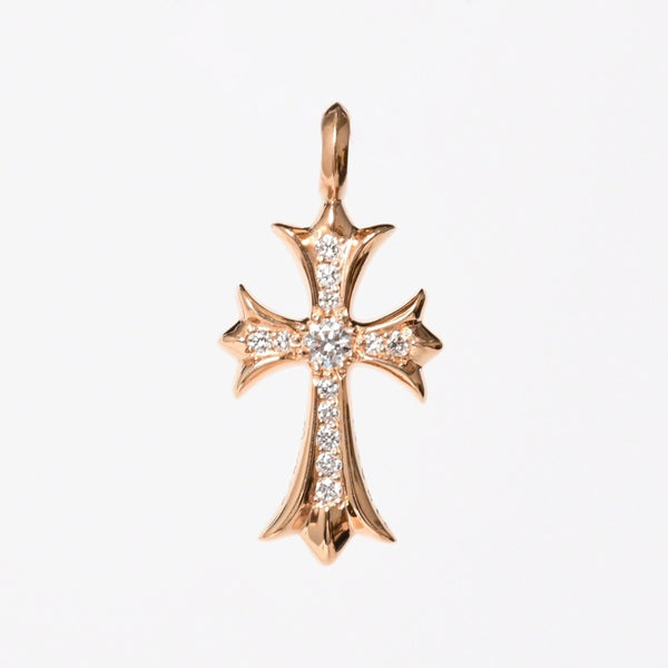 新品未使用 CHROME HEARTS クロムハーツ 22K CHRM TINY CH CRS 22K タイニー CHクロス チャーム 重量約10.74g パヴェダイヤ 中古 4a009013