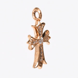 新品未使用 CHROME HEARTS クロムハーツ 22K CHRM TINY CH CRS 22K タイニー CHクロス チャーム 重量約10.74g パヴェダイヤ 中古 4a009013