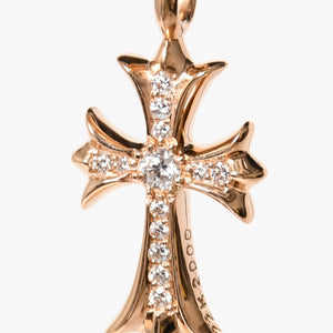 新品未使用 CHROME HEARTS クロムハーツ 22K CHRM TINY CH CRS 22K タイニー CHクロス チャーム 重量約10.74g パヴェダイヤ 中古 4a009013