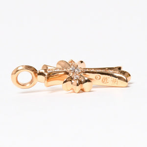 新品未使用 CHROME HEARTS クロムハーツ 22K CHRM TINY CH CRS 22K タイニー CHクロス チャーム 重量約10.74g パヴェダイヤ 中古 4a009013